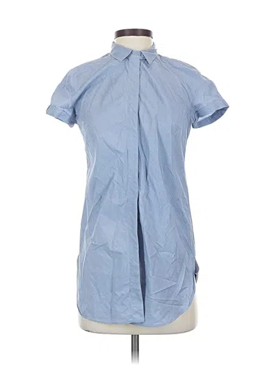 Pre-owned Brunello Cucinelli Short Sleeve Button Down Shirt In Blue