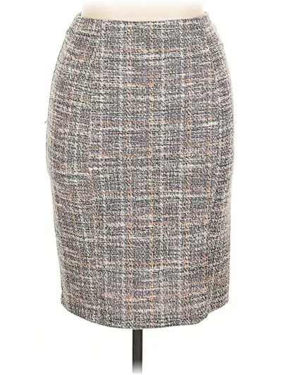 Pre-owned Kate Kasin Formal Skirt In Gray