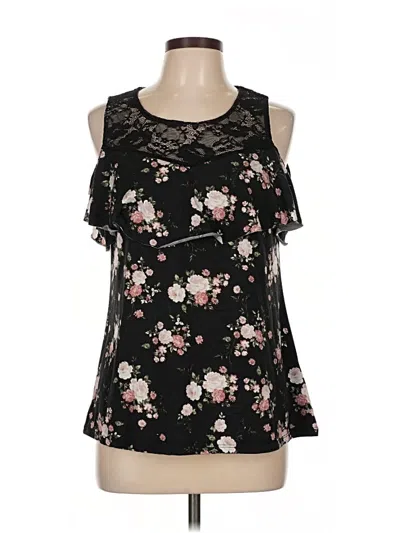 Pre-owned Joe Boxer Sleeveless Blouse In Black