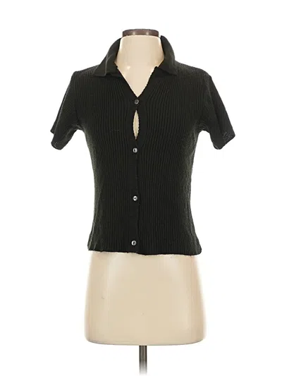 Pre-owned Boohoo Cardigan Sweater In Black