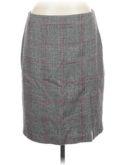 Pre-owned J.crew Factory Store Wool Skirt In Gray