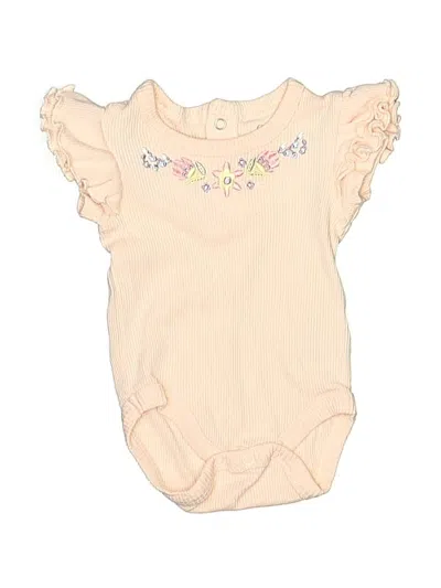 Pre-owned Catherine Malandrino Babies' Short Sleeve Onesie In White