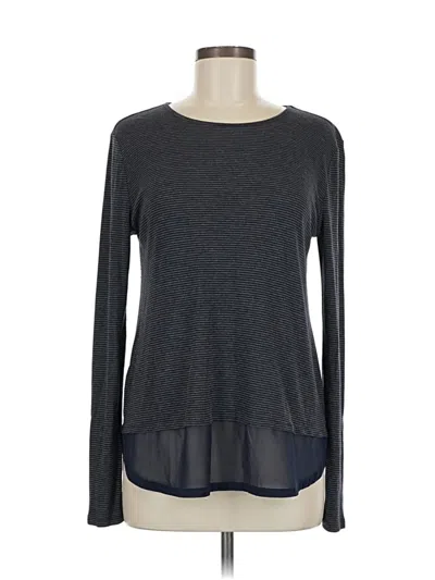 Pre-owned Ann Taylor Loft Long Sleeve T-shirt In Gray