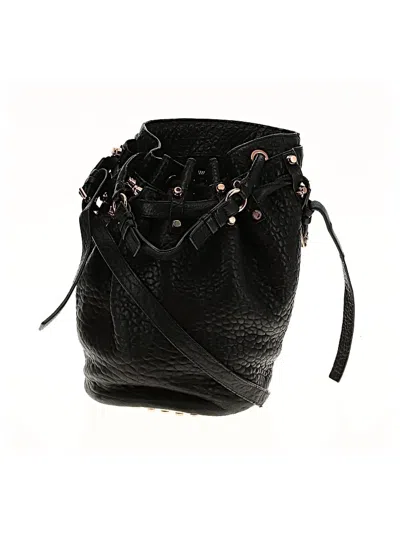 Pre-owned Alexander Wang Leather Bucket Bag In Black