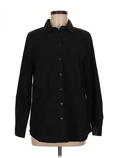 Pre-owned Calvin Klein Performance Long Sleeve Button Down Shirt In Black