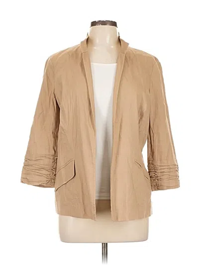 Pre-owned Ak Anne Klein Blazer Jacket In Brown