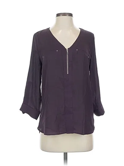 Pre-owned Fortune + Ivy 3/4 Sleeve Blouse In Purple