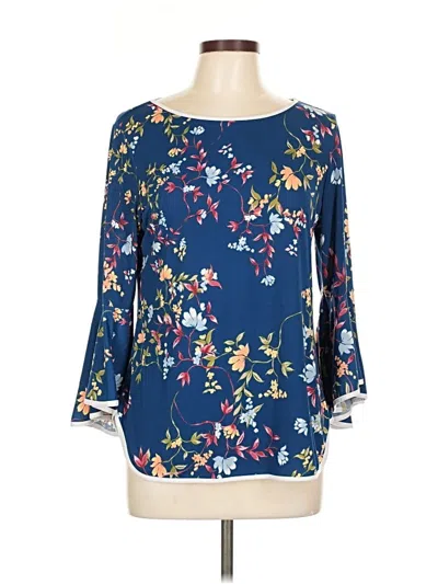 Pre-owned Sam & Jess 3/4 Sleeve T-shirt In Blue