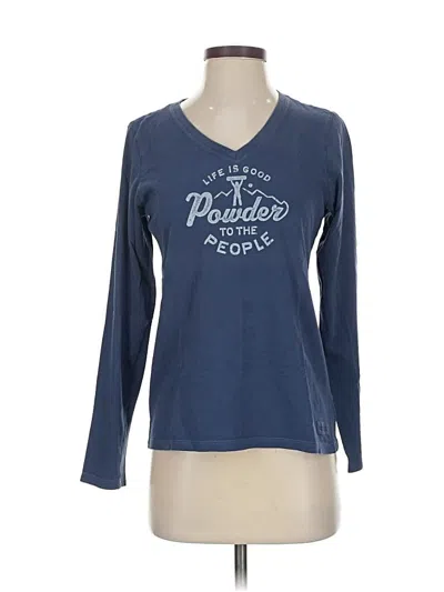 Pre-owned Life Is Good Long Sleeve T-shirt In Blue