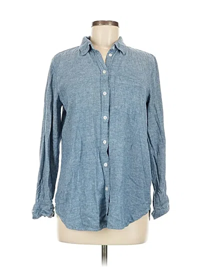 Pre-owned Gap Long Sleeve Button Down Shirt In Blue