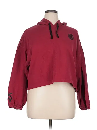 Pre-owned Dkny Sweatshirt In Burgundy