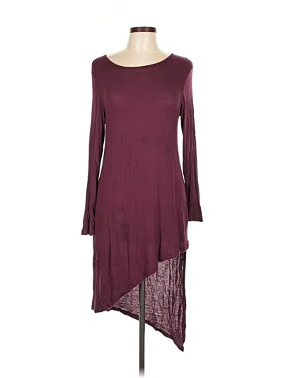 Pre-owned 24seven Comfort Apparel Casual Dress In Burgundy