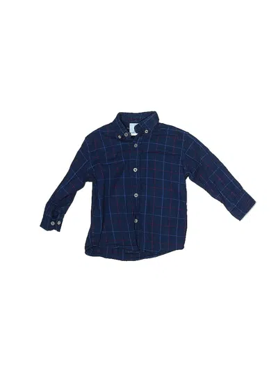 Pre-owned Bella Bliss Kids' Long Sleeve Button Down Shirt In Blue
