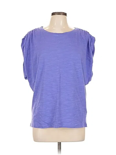Pre-owned Dkny Short Sleeve T-shirt In Purple