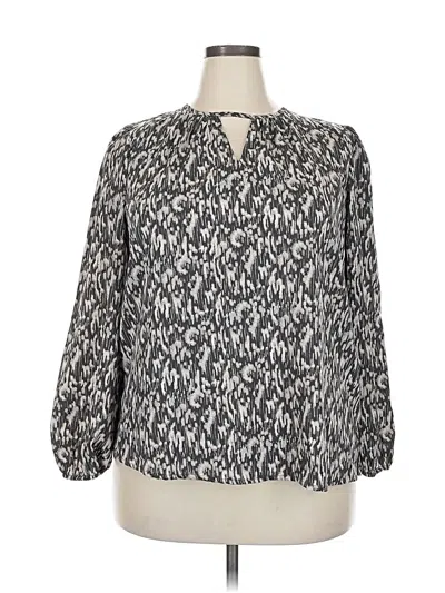 Pre-owned Maurices 3/4 Sleeve Blouse In Silver