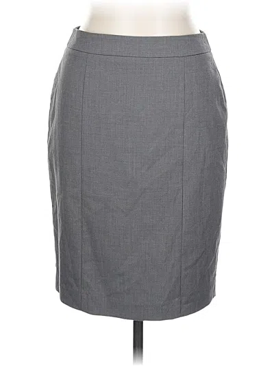 Pre-owned Ann Taylor Factory Formal Skirt In Gray