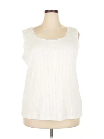 Pre-owned Gloria Vanderbilt Sleeveless T-shirt In White
