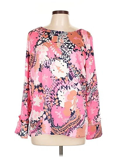 Pre-owned Talbots Long Sleeve Blouse In Pink