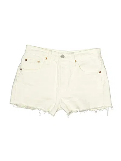 Pre-owned Levi's Denim Shorts In White