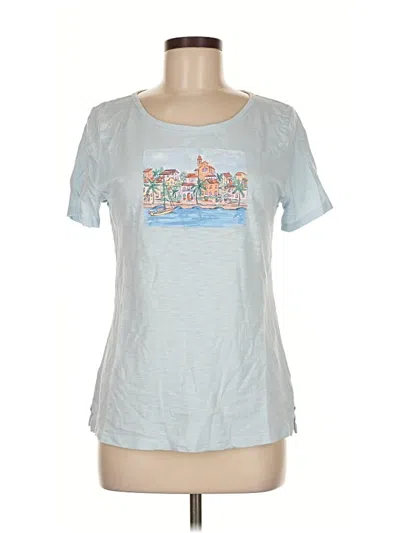 Pre-owned Talbots Short Sleeve T-shirt In Blue