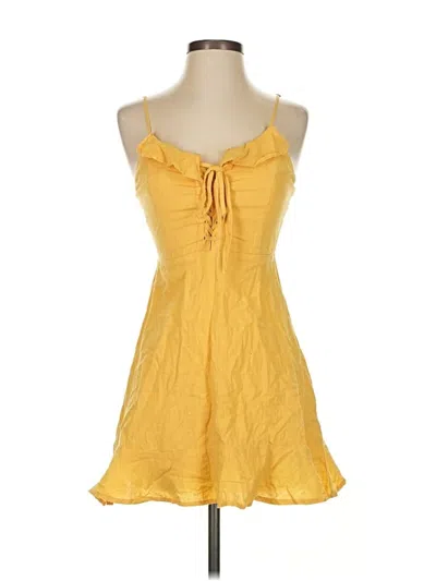 Pre-owned Lulus Casual Dress In Yellow