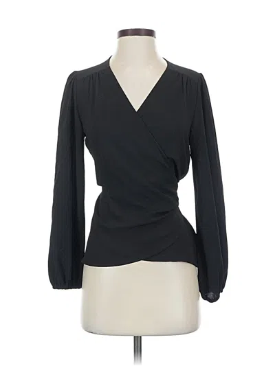 Pre-owned Chelsea28 Long Sleeve Blouse In Black