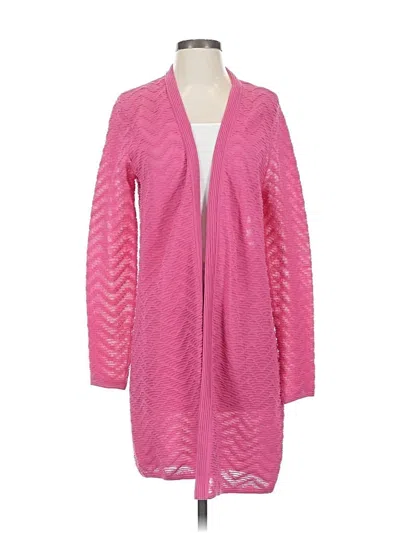 Pre-owned St John Cardigan Sweater In Pink