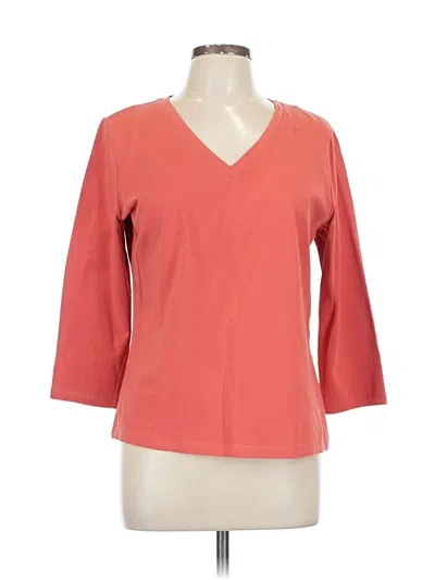 Pre-owned Chico's 3/4 Sleeve T-shirt In Orange
