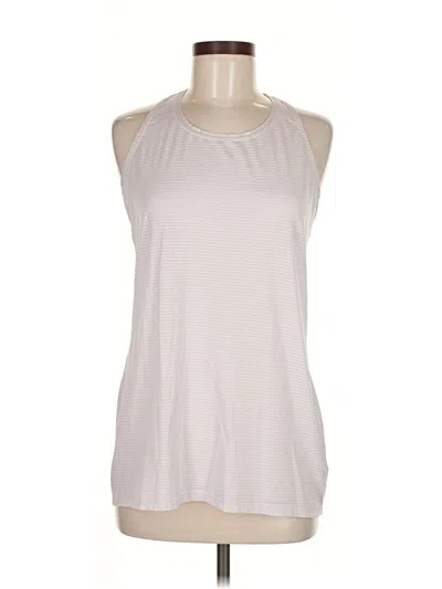 Pre-owned Athleta Sleeveless T-shirt In White