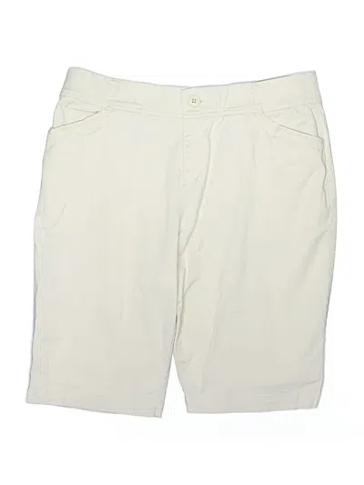 Pre-owned Cj Banks Khaki Shorts In White