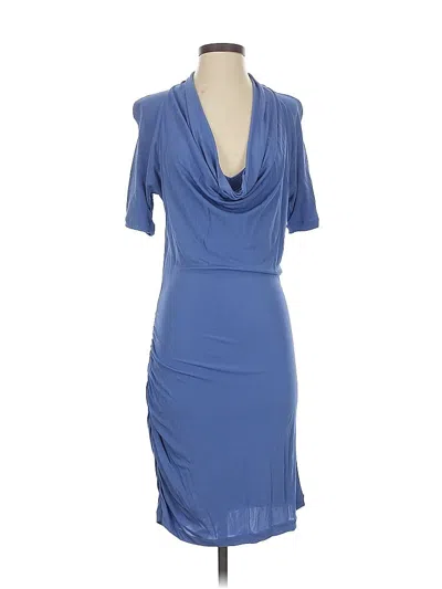 Pre-owned Halston Heritage Cocktail Dress In Blue