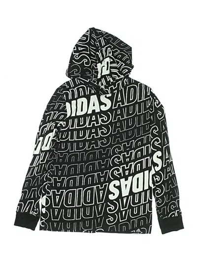 Pre-owned Adidas Originals Kids' Pullover Hoodie In Black
