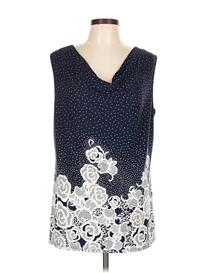 Pre-owned Sami & Jo Sleeveless Blouse In Blue