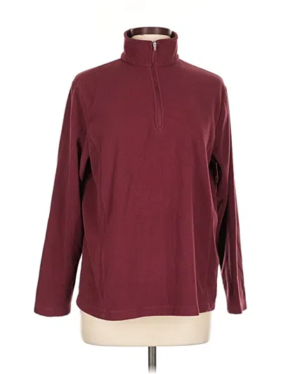 Pre-owned Lands' End Turtleneck Sweater In Burgundy