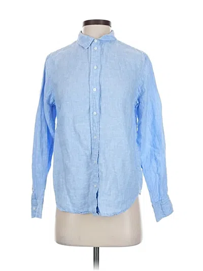 Pre-owned Everlane Long Sleeve Button Down Shirt In Blue