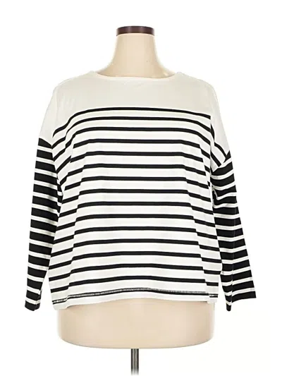 Pre-owned Maurices 3/4 Sleeve T-shirt In White