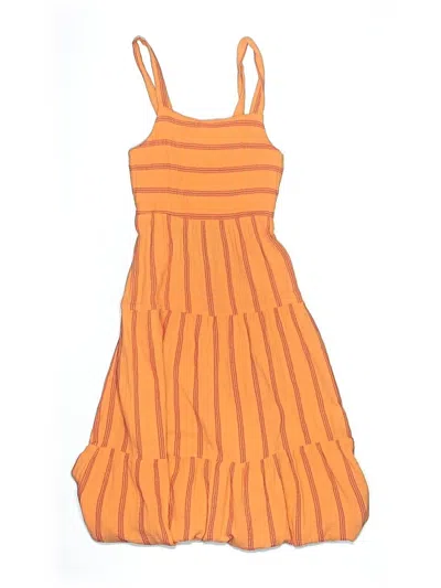 Pre-owned Zara Kids' Dress In Orange