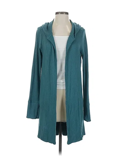 Pre-owned Athleta Cardigan Sweater In Blue