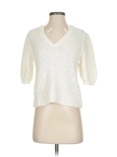 Pre-owned Michael Stars Cardigan Sweater In White