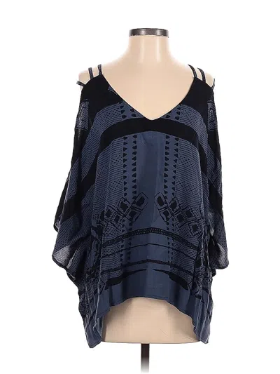 Pre-owned Ann Taylor 3/4 Sleeve Blouse In Blue