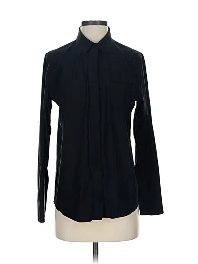 Pre-owned Athleta Long Sleeve Blouse In Black