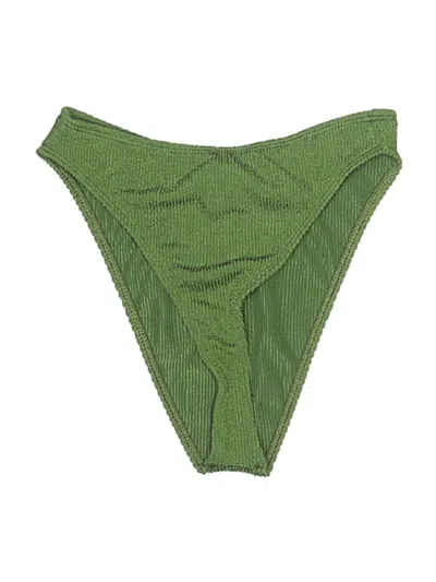 Pre-owned Good American Swimsuit Bottoms In Green