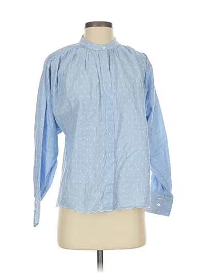 Pre-owned Joie Long Sleeve Blouse In Blue