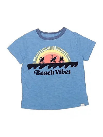 Pre-owned Baby Gap Kids' Short Sleeve T-shirt In Blue