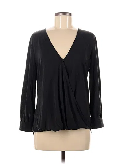 Pre-owned Banana Republic Long Sleeve Blouse In Black