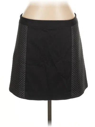 Pre-owned Club Monaco Faux Leather Skirt In Black