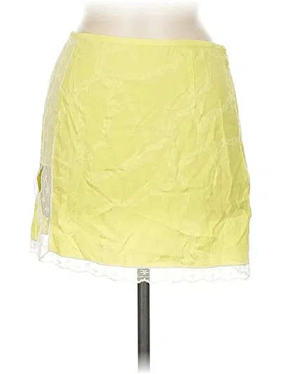 Pre-owned Zadig & Voltaire Silk Skirt In Yellow