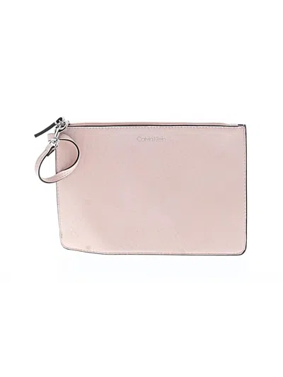 Pre-owned Calvin Klein Wristlet In Pink
