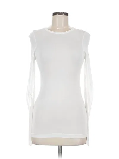 Pre-owned Zimmermann Long Sleeve Top White Boatneck Tops