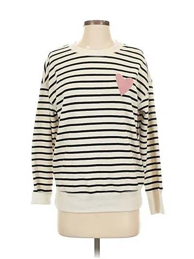 Pre-owned Maurices Long Sleeve Top Ivory Boatneck Tops In White